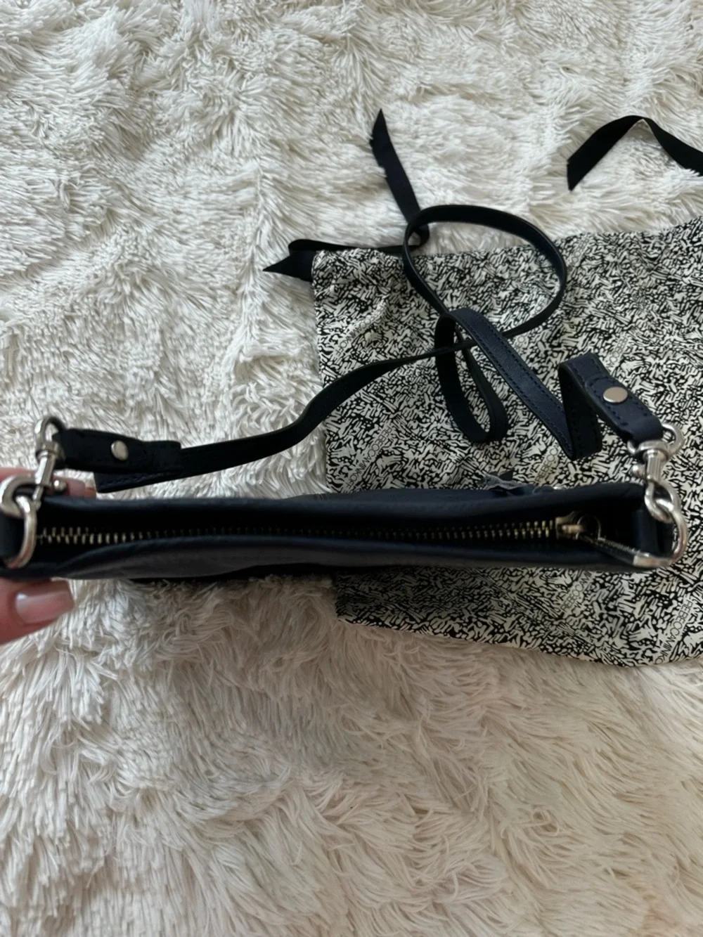REBECCA MINKOFF Sapphire Blue Leather Crossbody Shoulder Bag Dust